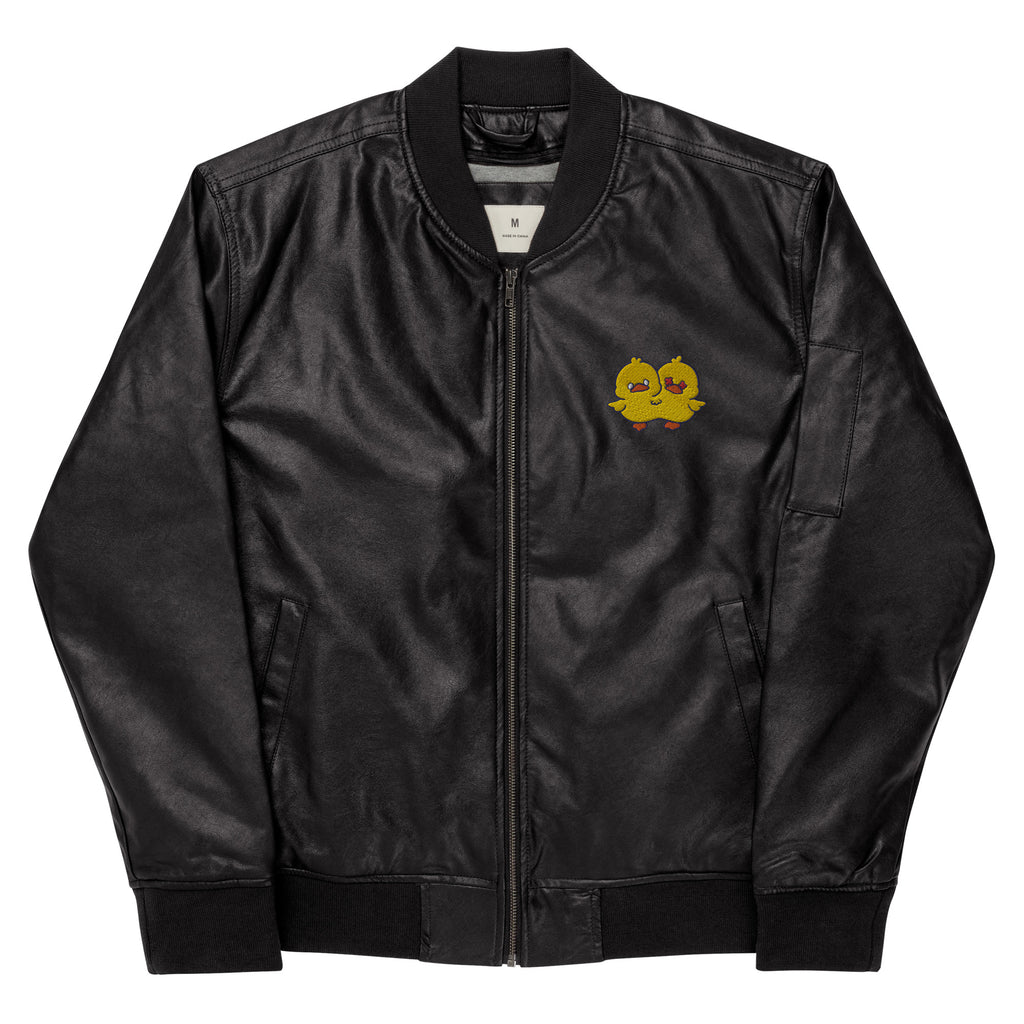 Duckie Leather Bomber Jacket